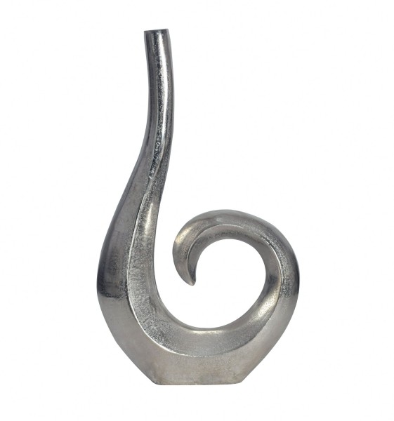 Deko Vase 47 cm Aluminium Gold Spirale Blumenvase Modern Klein, Dekovase Extravagant für Blumen, Alu Tischvase Wohndeko Tischdeko Handgefertigt
