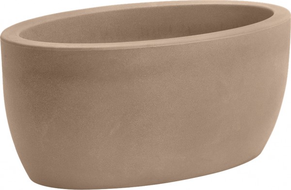 wonido Blumentopf / Pflanztopf, B50 x T29 x H23, 22 l Inhalt, oval, für Innen und Außen, aus hochwertigem Polyethylen, matt