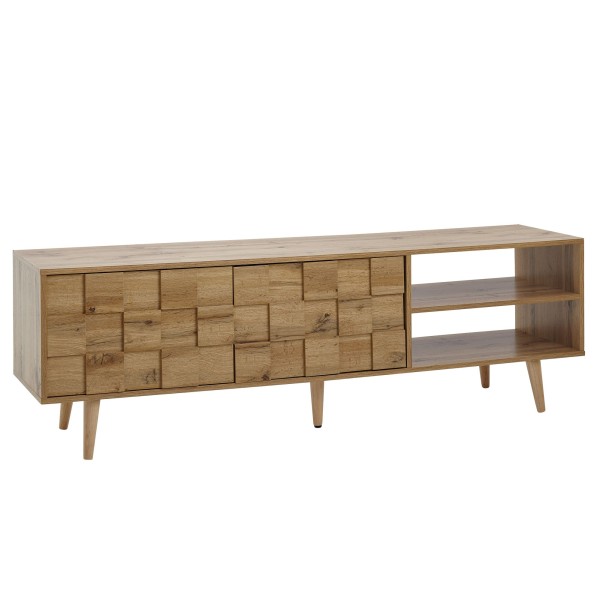 wonido Design Lowboard Holz Eiche-Dekor, 160x51x40 cm, TV-Kommode mit zwei Türen