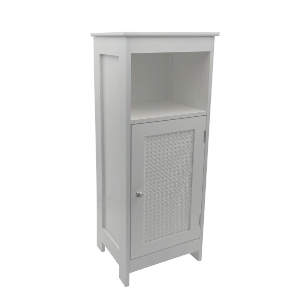 Badschrank 80 x 30 x 28 cm Weiß - Schmaler Badezimmerschrank Tür & Ablage Aufbewahrungsschrank Badezimmer Nischenschrank Bad Badezimmerregal