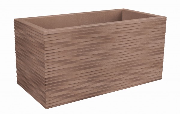 wonido Blumentopf / Pflanztopf, B79 x T39,5 x H39,5, 110 l Inhalt, strukturiertes Oberflächendesign "Elegance", für Innen und Außen, aus hochwertigem Polyethylen
