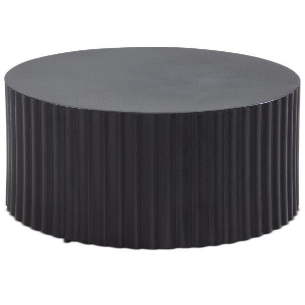 wonido Design Couchtisch, Metall Schwarz, 67x67x31 cm, rund