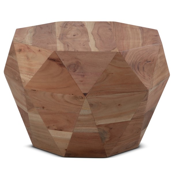 wonido Design Couchtisch Massivholz, Sofatisch Achteckig, 2 Varianten