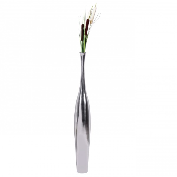 wonido Deko Vase modern, aus Aluminium, mit 1 Öffnung, in Silber